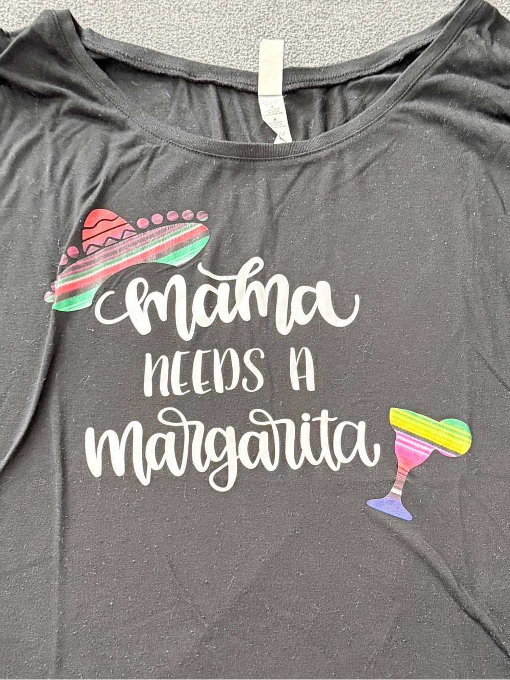 Bella Canvas Mama Needs a Margarita Graphic Tee women medium party casual Punk